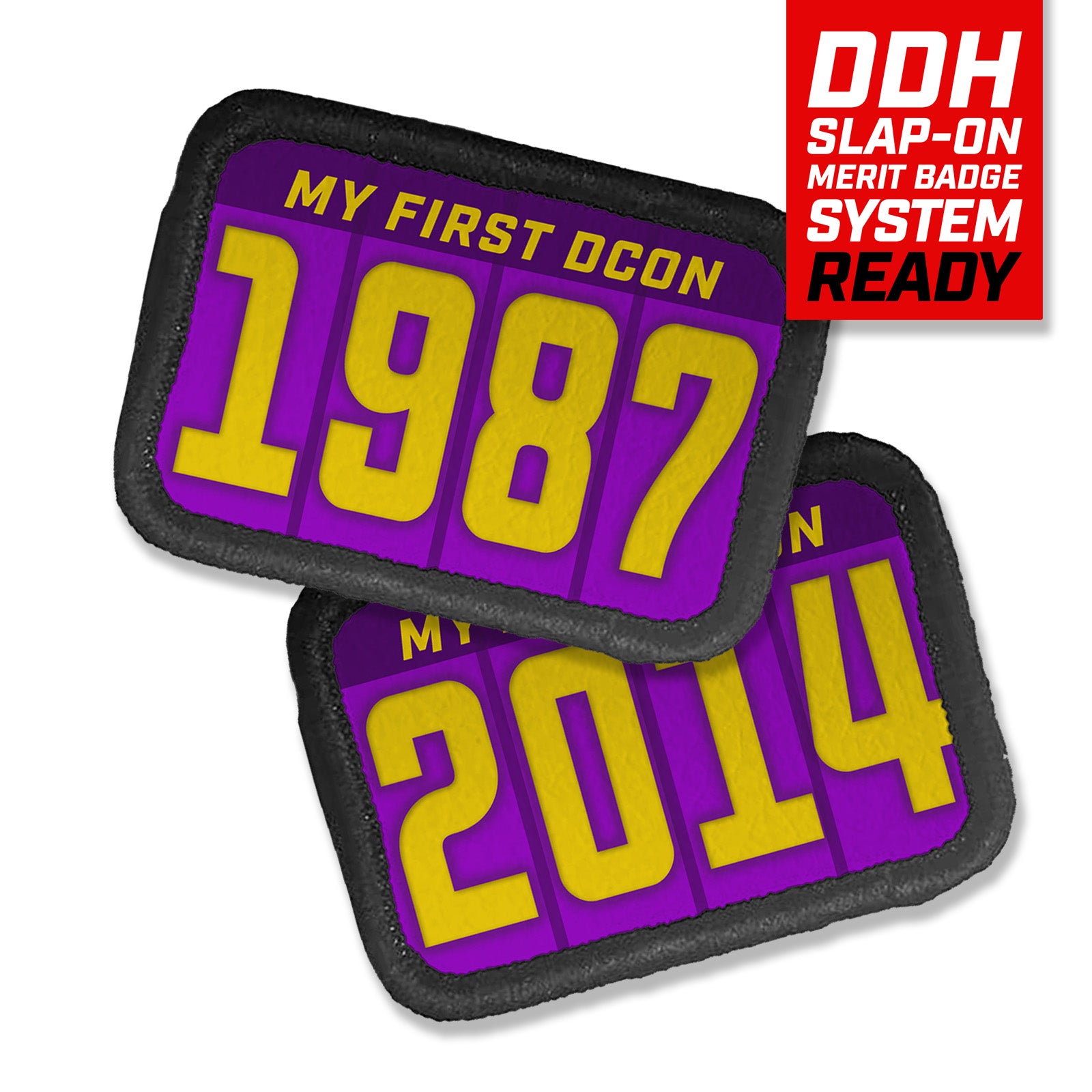 My First Year DDH Con Merit Badges – 1.5” Rectangle Velcro