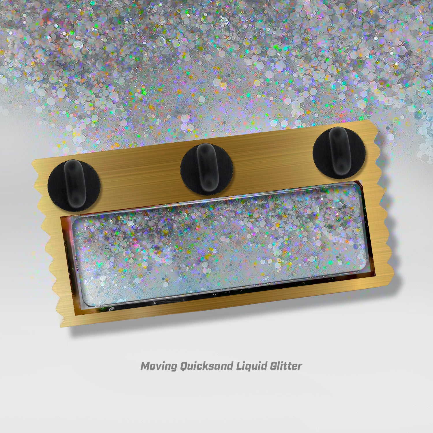 Liquid Glitter DDH Ribbon Pin 2.4" Limited only 20 made