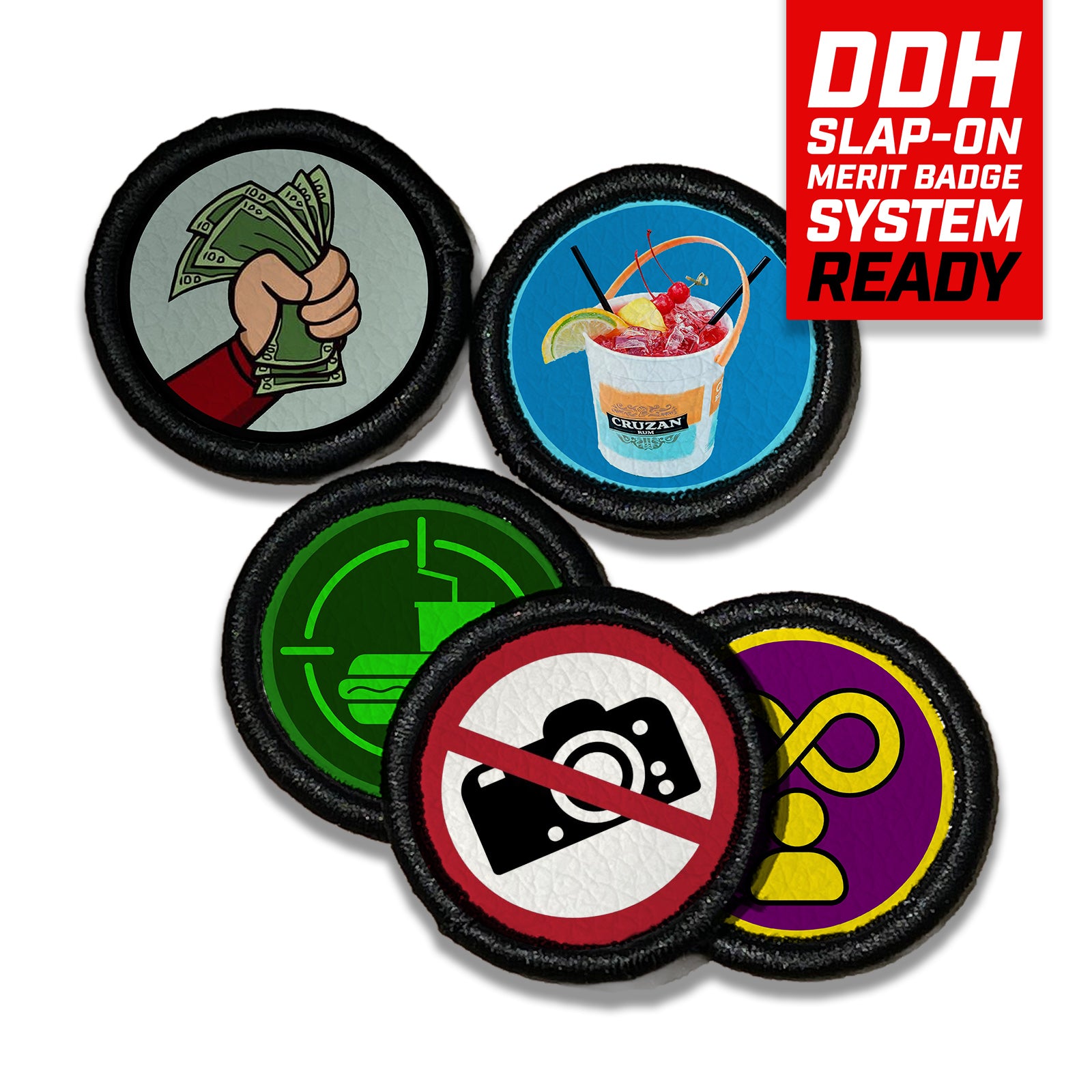DDH Con Merit Badges – 1.5” Round Velcro