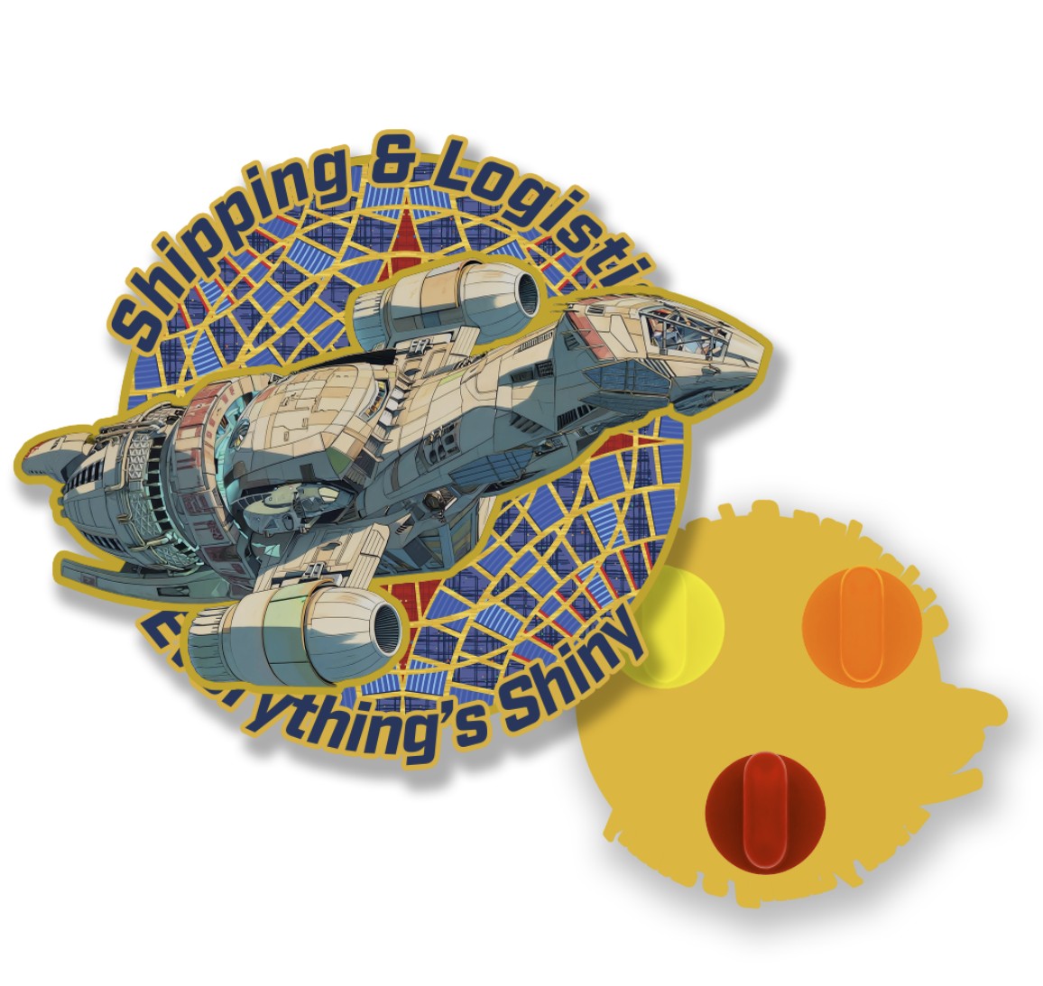 Firefly Spaceship Carpet Enamel Pin 1.2"