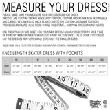 DRUNKEN DRAGON 2023 Knee Length Skater Dress + Pockets (ETA 8-10 Weeks)