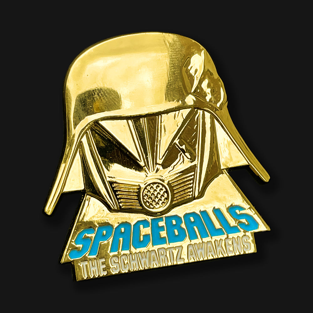 Spaceballs the Schwartz Awakens Pin Gold, Blue letters