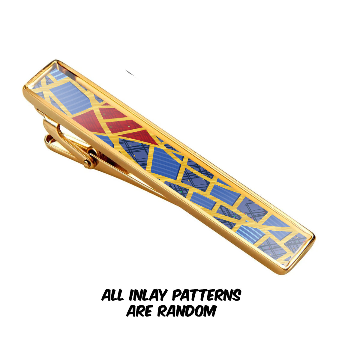 Carpet Gold Tie Clip (random patterns with resin)