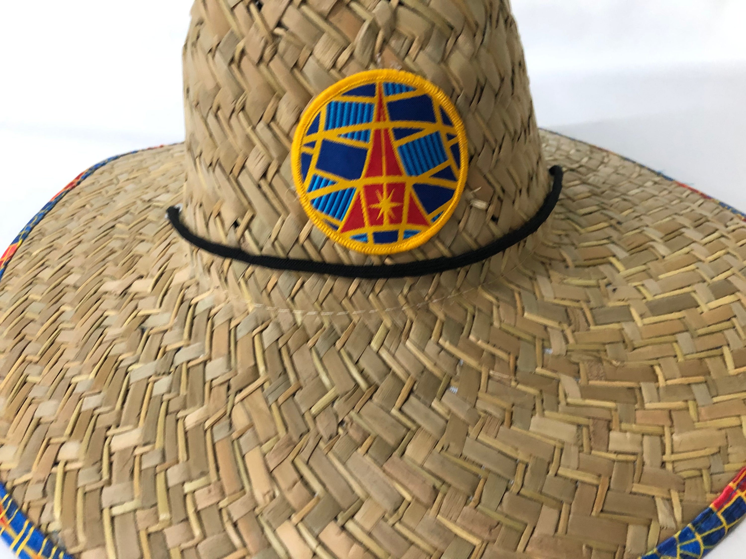 Straw Beach hat carpet rainbow pattern (MUST GO I NEED SPACE)