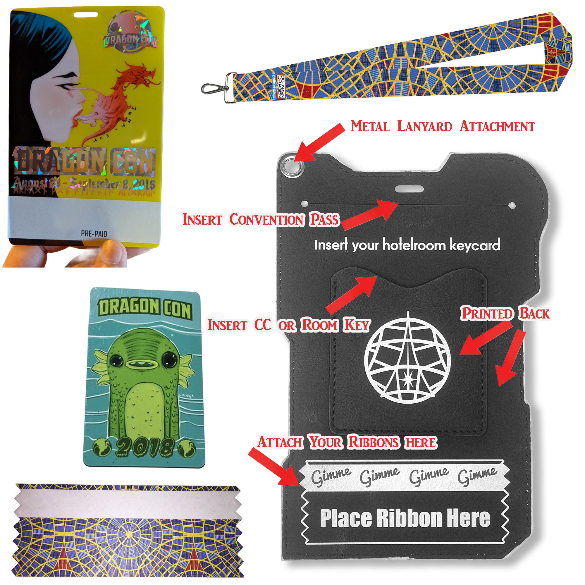 Hyatt Carpet DCON Pass Badge Holder