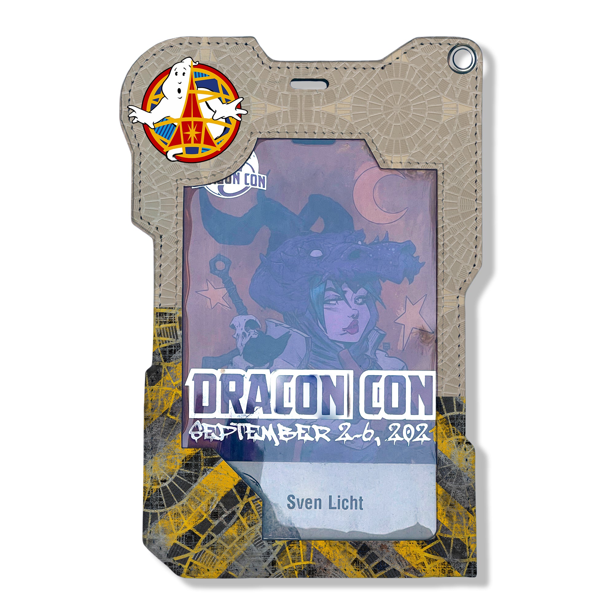 Ghostbusters Carpet DCON Pass Badge Holder