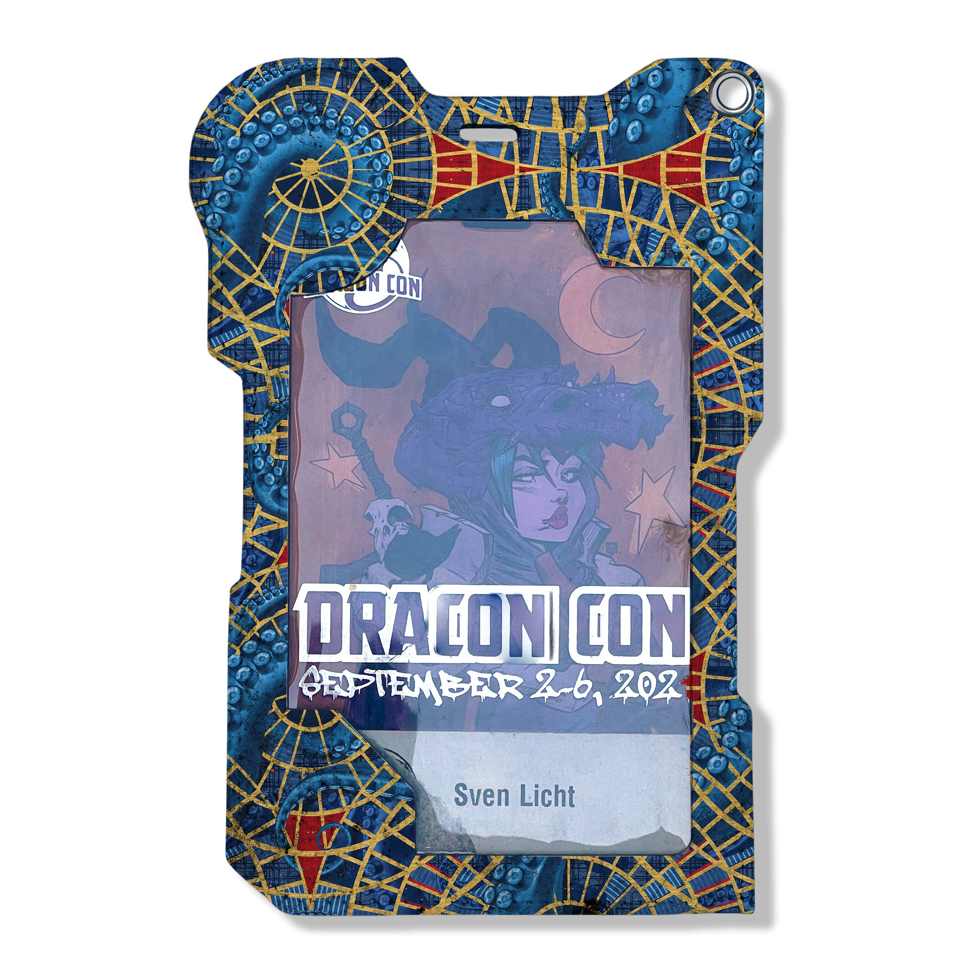Cthulhu Carpet DCON Pass Badge Holder