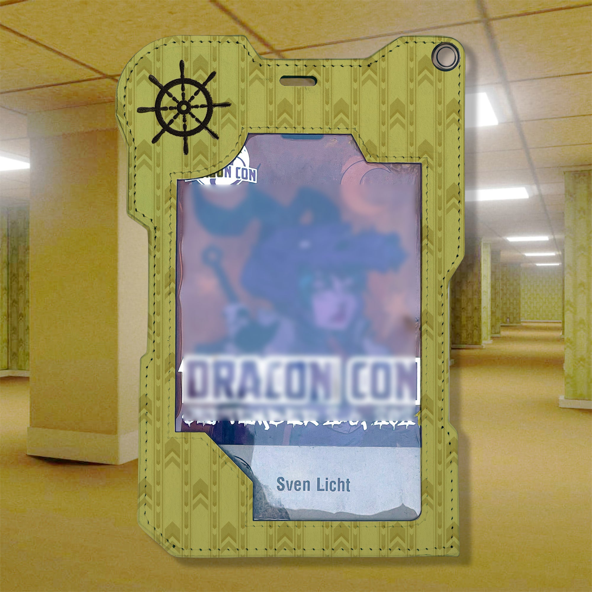 Backrooms Carpet DCON Pass Badge Holder