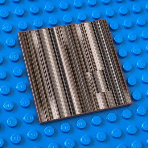 Brown Stripe Big Lego Tile