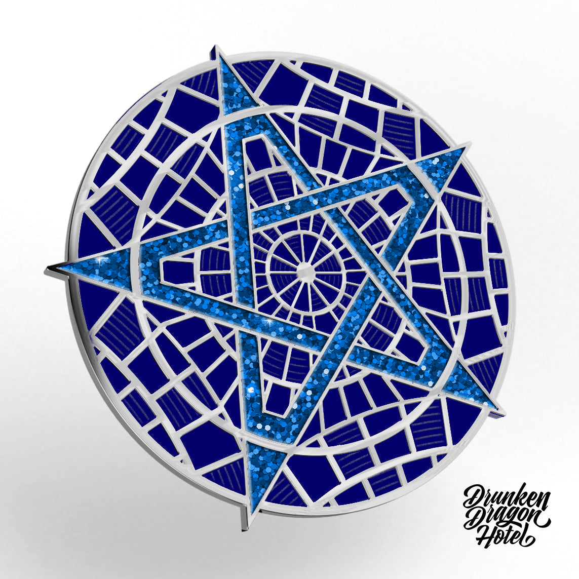 Edition 40 Blue Sparkle Dust Carpetgram 1.6" Pin