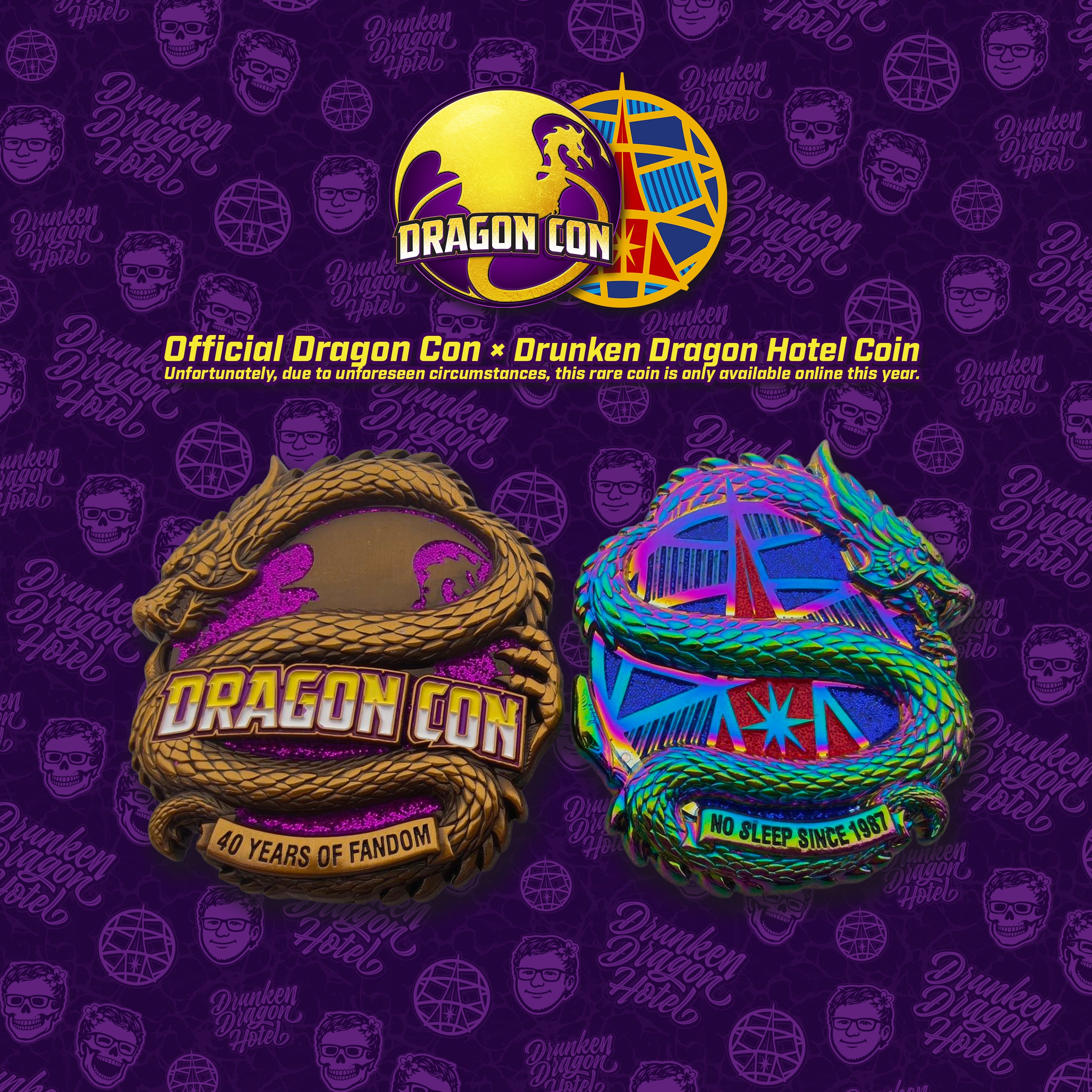 Official Dragon Con × Drunken Dragon Hotel Coin