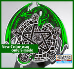 DnD Drunken Dragon Hotel 3.25" Carpetgram Pin Green