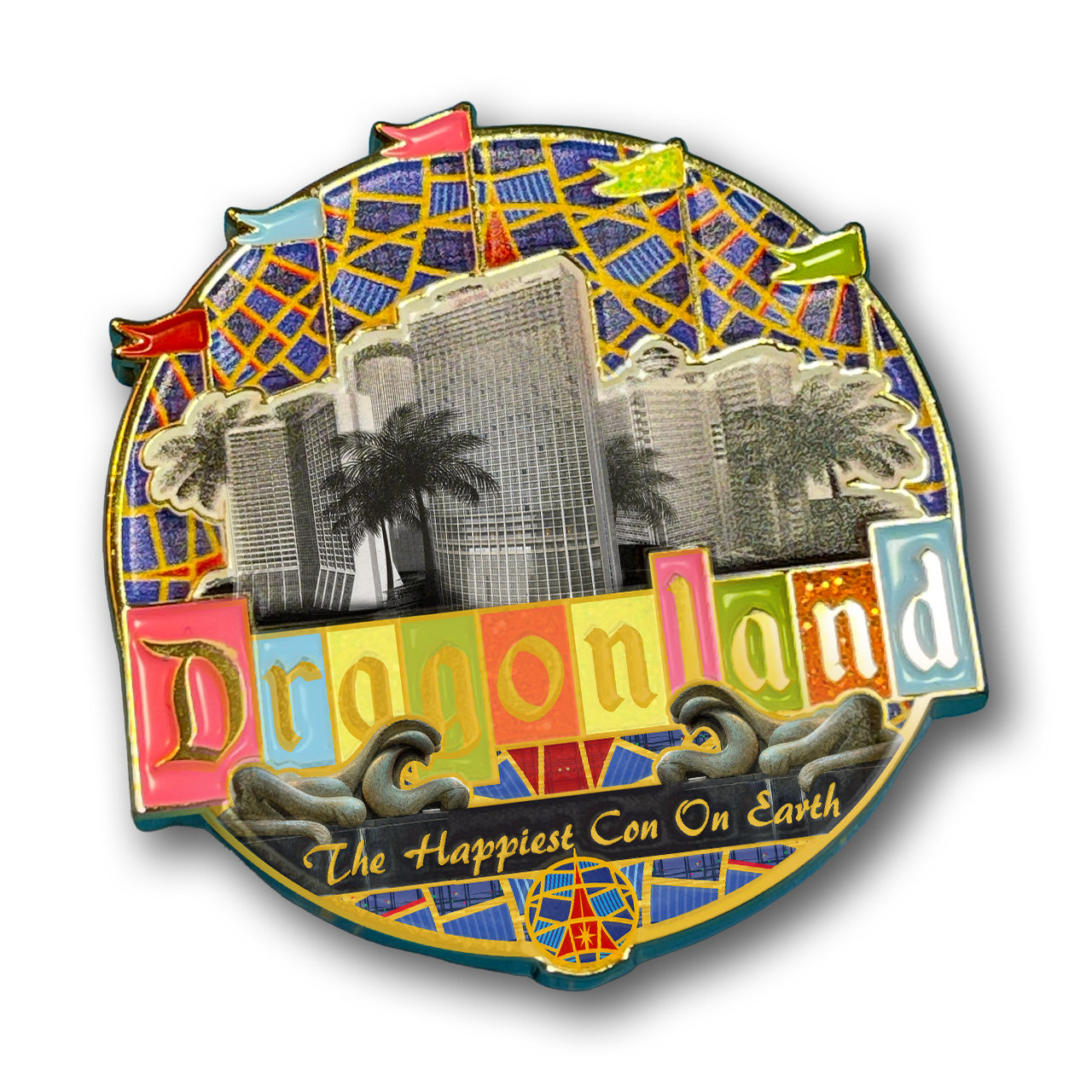 DragonLand Happiest Con on Earth 1.5" Pin