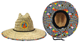 Straw Beach hat carpet rainbow pattern (MUST GO I NEED SPACE)