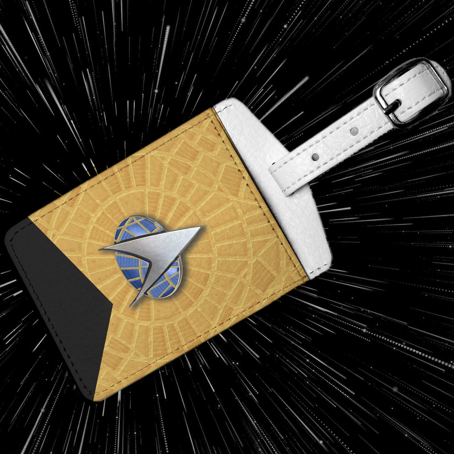 Carpet Star Trek Luggage tag Yellow