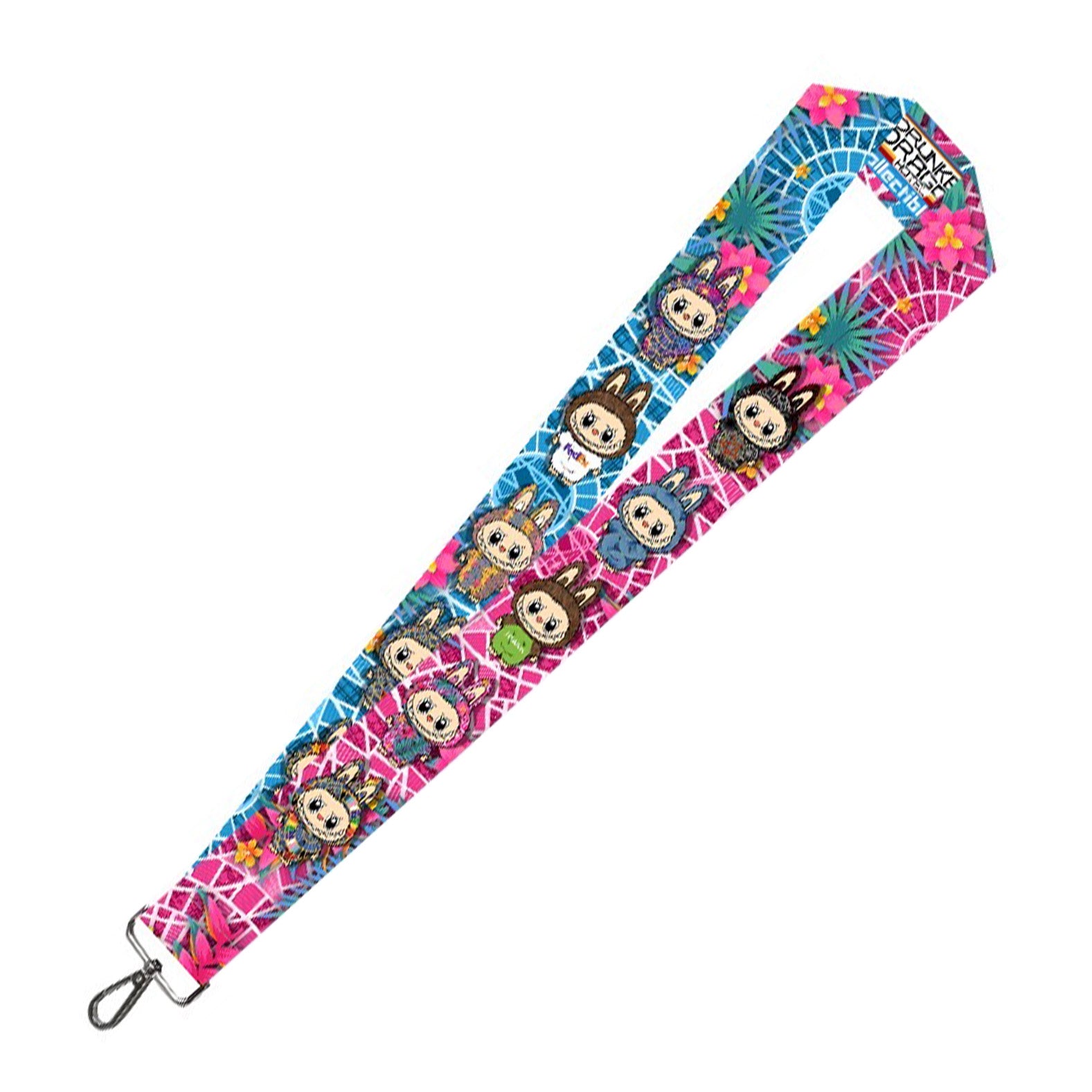 La-Carpet Monster Pink and Blue Lanyard