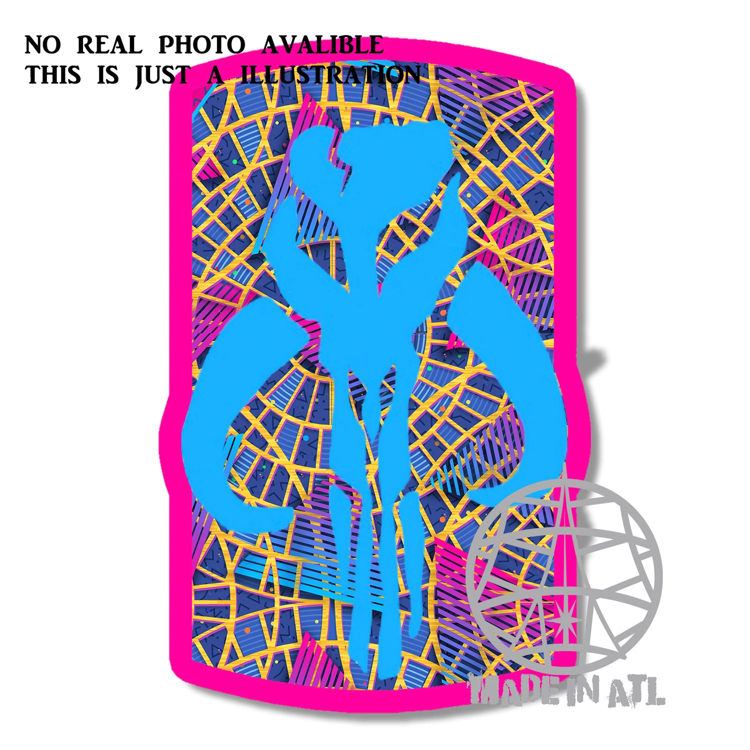 Patch Mandalorian Neon 80s Carpet 3.5”