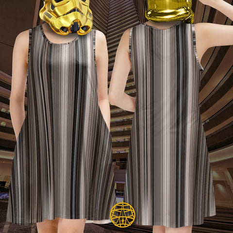 Stripe Marriott Carpet Sleeveless Dress w. Pockets (ETA 3 weeks)