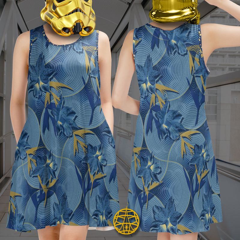 Hyatt Tiki Carpet Sleeveless Dress w. Pockets (ETA 3 weeks)