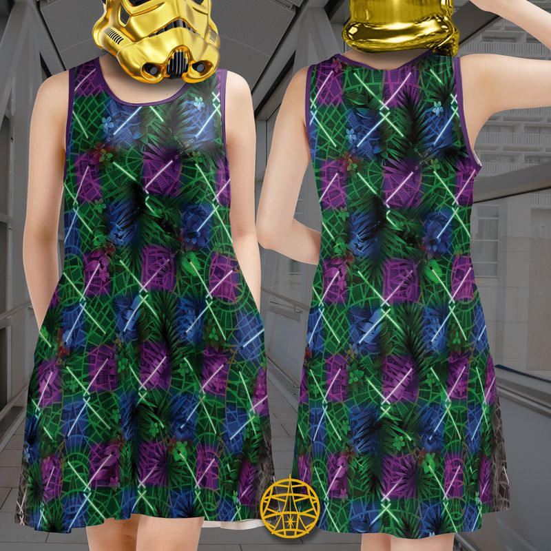 Light Saber Carpet Sleeveless Dress w. Pockets (ETA 3 weeks)