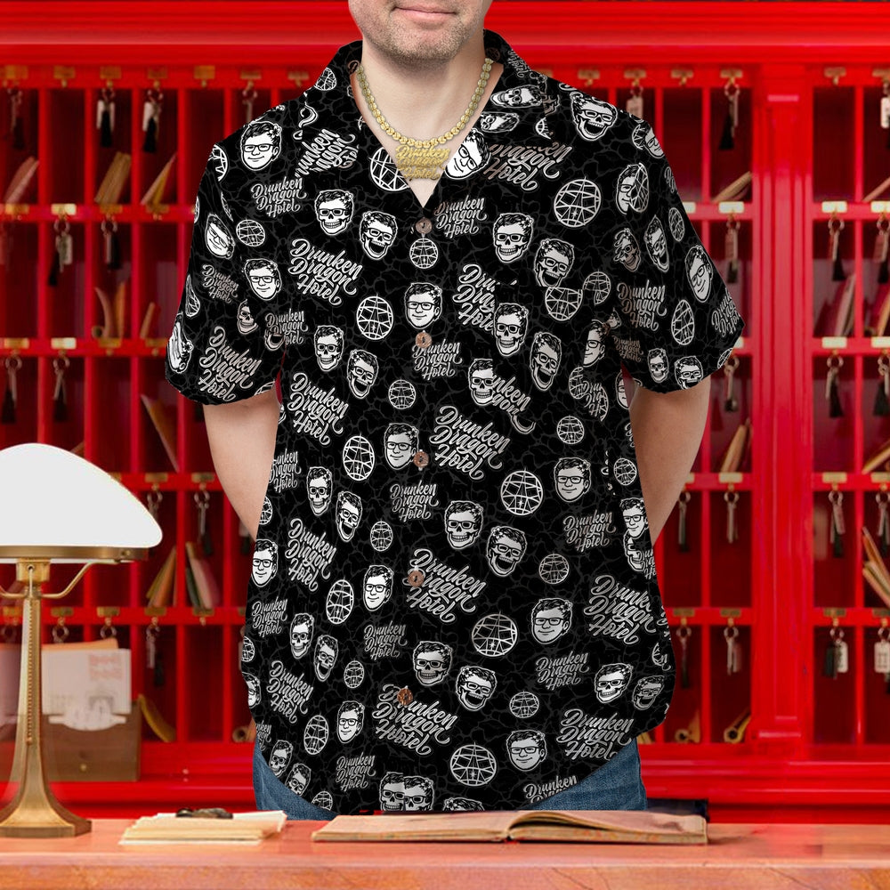 DDH Logo Hawaiian Shirt Black (ETA 3 weeks)