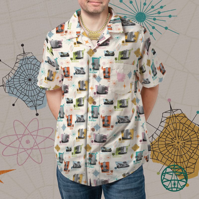 Space Age Host Hotels Hawaiian Shirt (ETA 3 weeks)