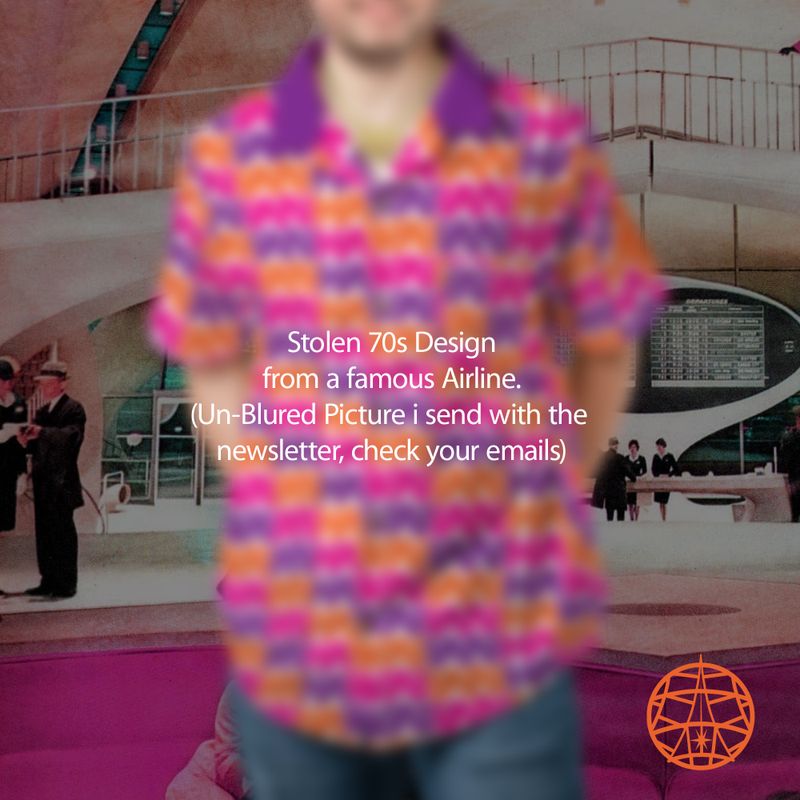 Stolen Vintage Airline Pattern Hawaiian Shirt (ETA 3 weeks)