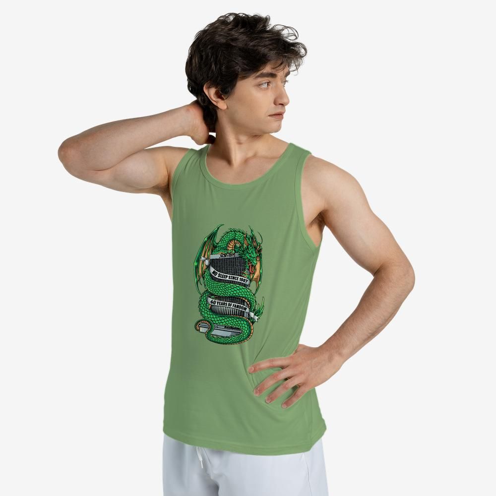 40 years of Dragons and no sleep Unisex Jersey Tank