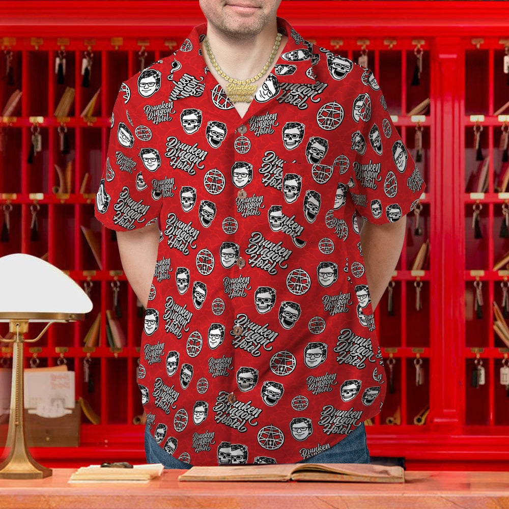 DDH Logo Hawaiian Shirt Red (ETA 3 weeks)