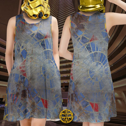 2077 Carpet Sleeveless Dress w. Pockets (New Cut)