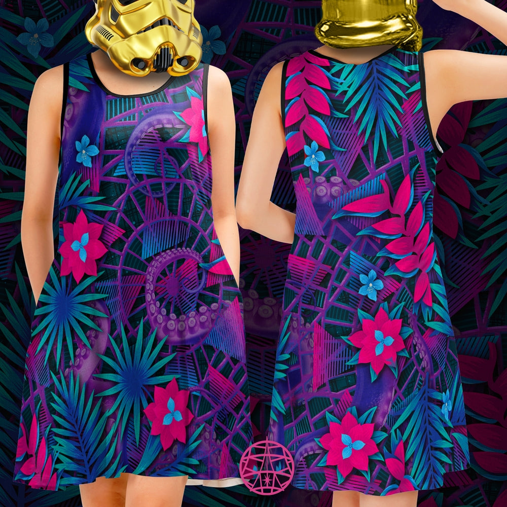 80s Tiki Cthulhu Carpet DDH Sleeveless Dress w. Pockets (ETA 3 weeks)