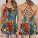 DDH Tiki Criss Cross Carpet Open Back Tank Top