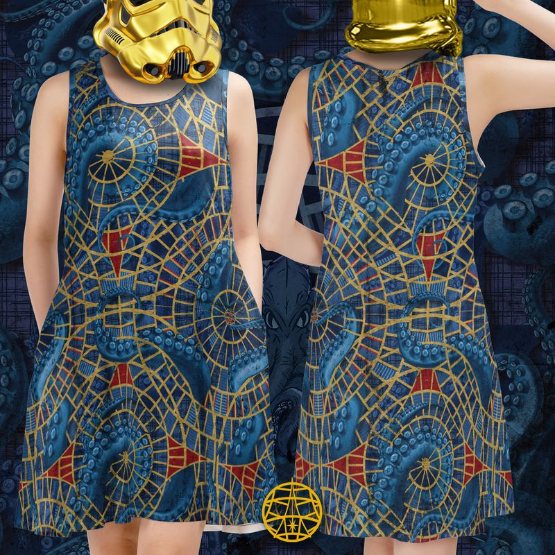 Cuthulu Carpet Sleeveless Dress w. Pockets (ETA 3 weeks)