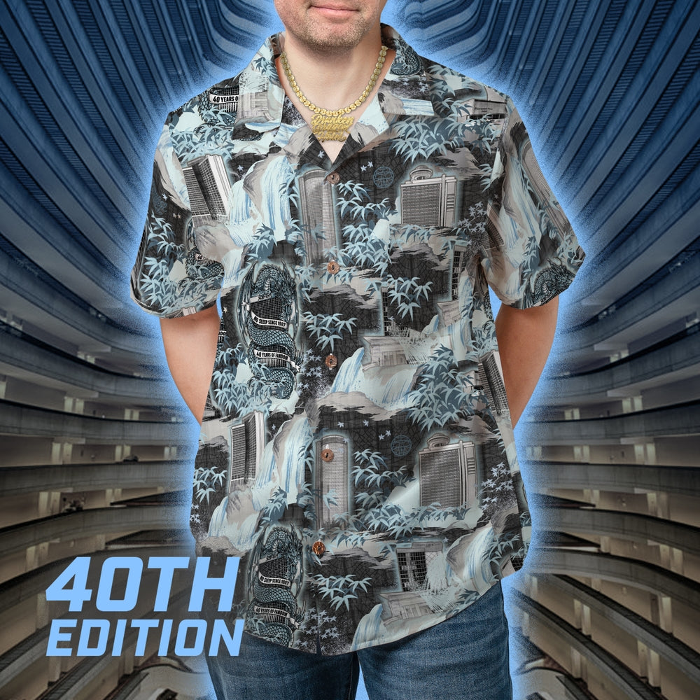 40th Hawaiian Shirt Rainbow Black Blue (ETA 3 weeks)