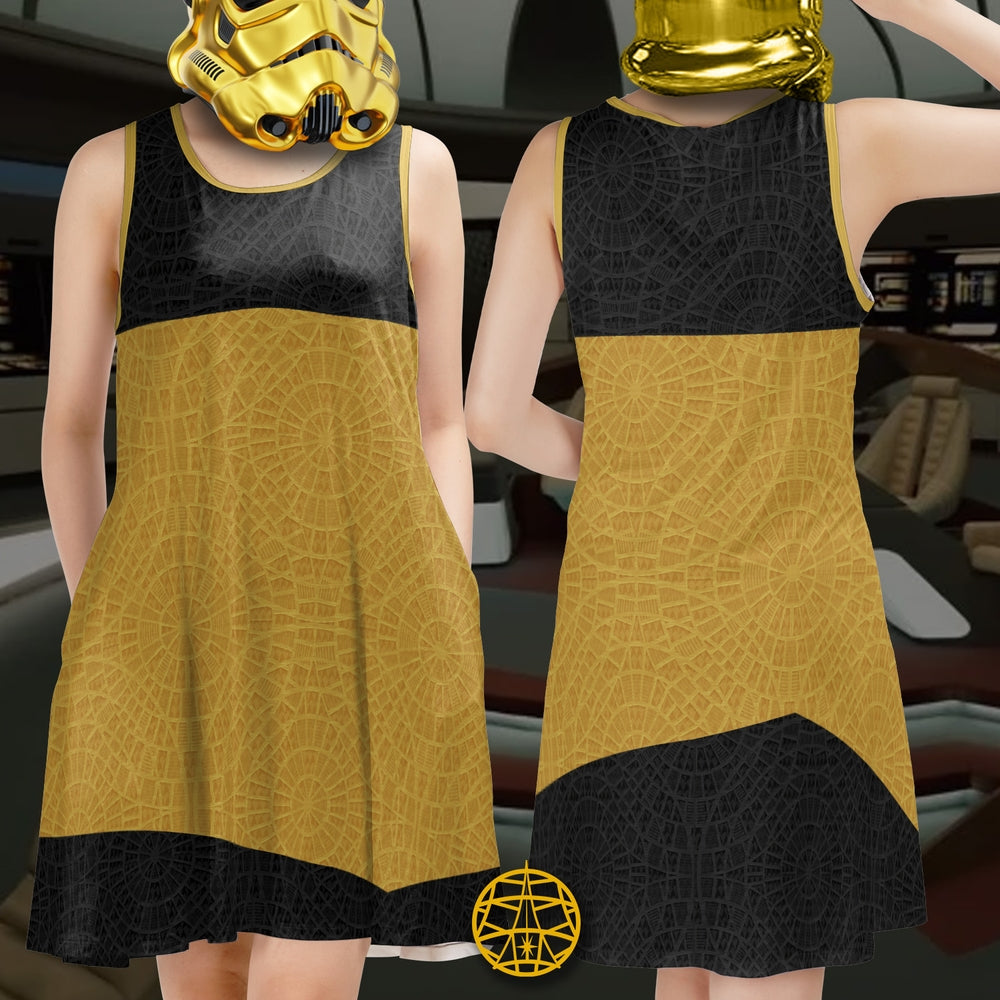 Star Trek Yellow Carpet Sleeveless Dress w. Pockets (ETA 3 weeks)