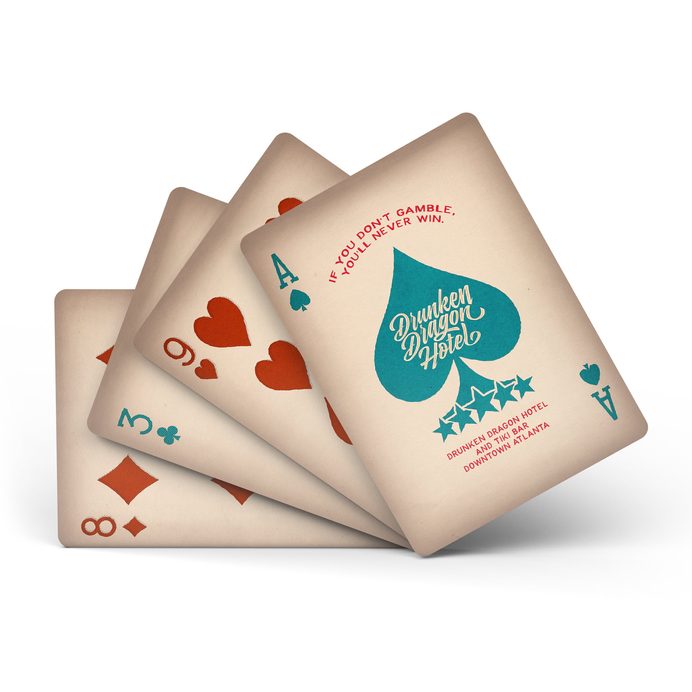 Vintage Downtown Atlanta Host-Hotel Poker Playing Cards