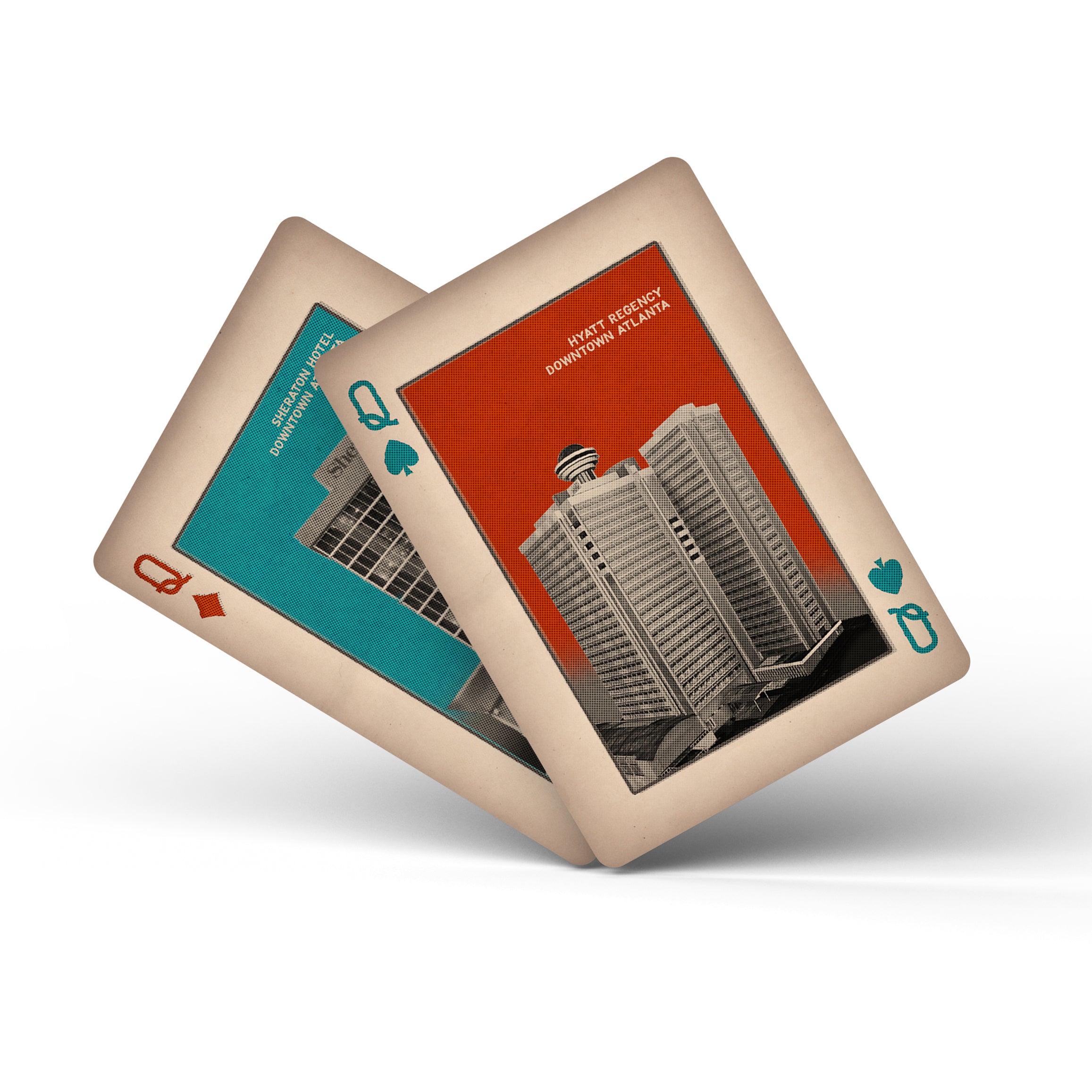 Vintage Downtown Atlanta Host-Hotel Poker Playing Cards