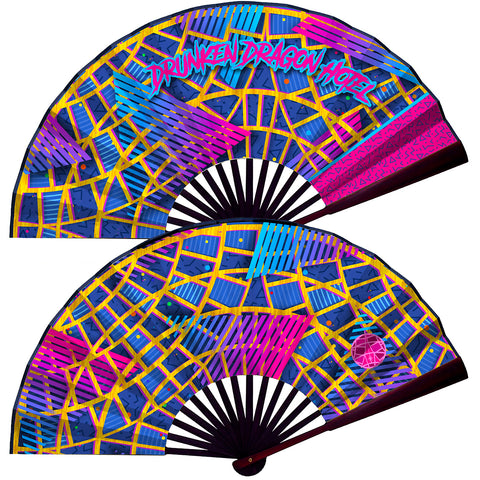 80s Carpet Hand Fan Large