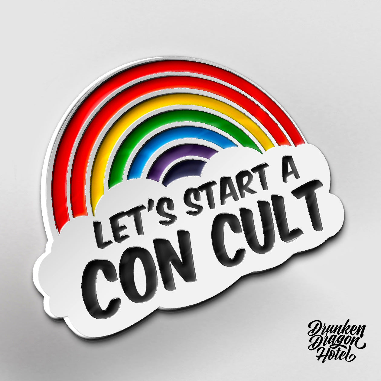 Let's Start a Con-Cult Enamel Pin