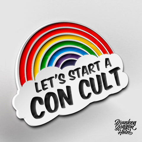 Let's Start a Con-Cult Enamel Pin