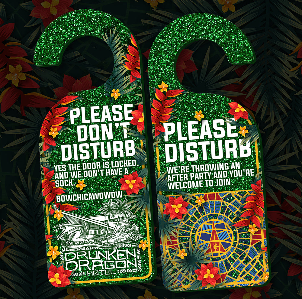 Return of the Door hanger - Green Glitter Acrylic