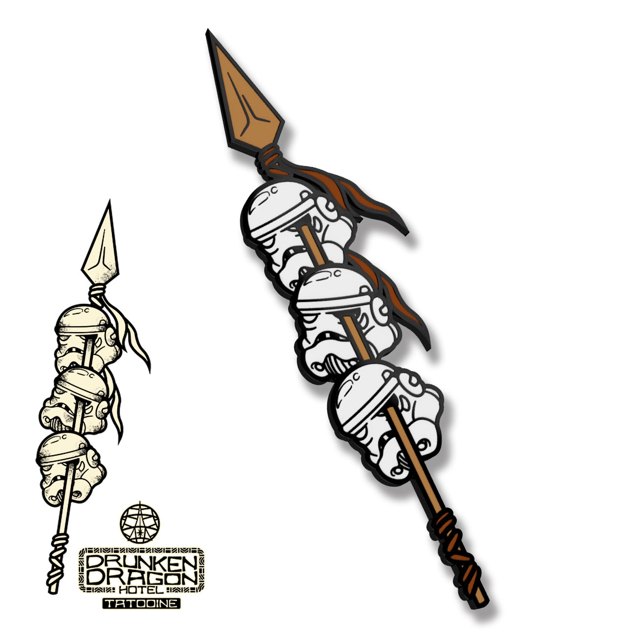 Tiki Trooper Tatooine Spear Enamel Pin