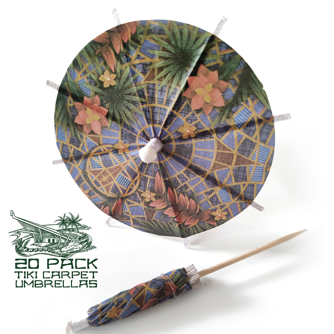 20x Tiki Carpet Cocktail umbrella